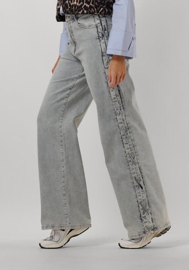 CATWALK JUNKIE Dames Jeans Loose Fit Jeans With Lace Detail Lichtblauw - Foto 4