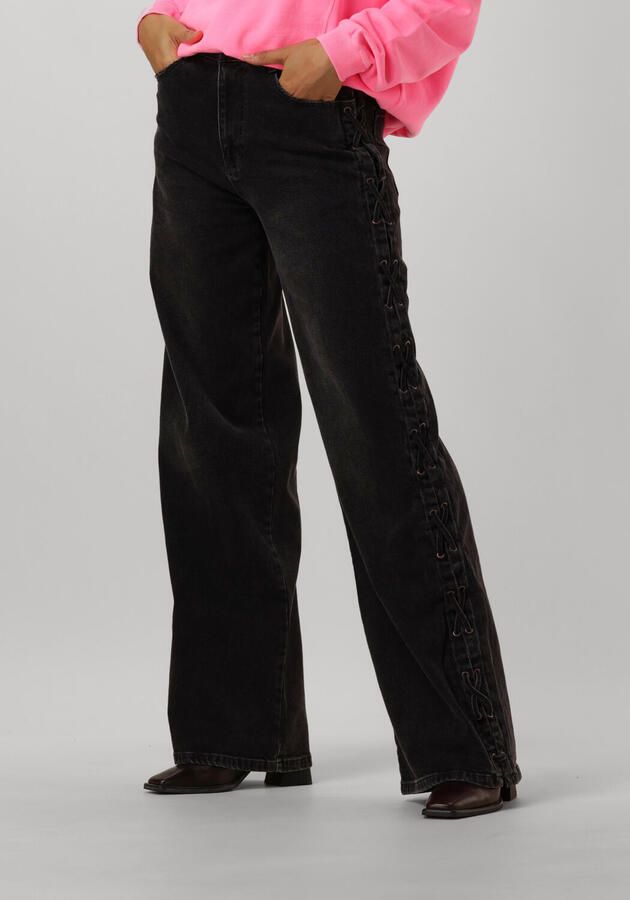 CATWALK JUNKIE Dames Jeans Loose Fit Jeans With Lace Detail Zwart - Foto 3