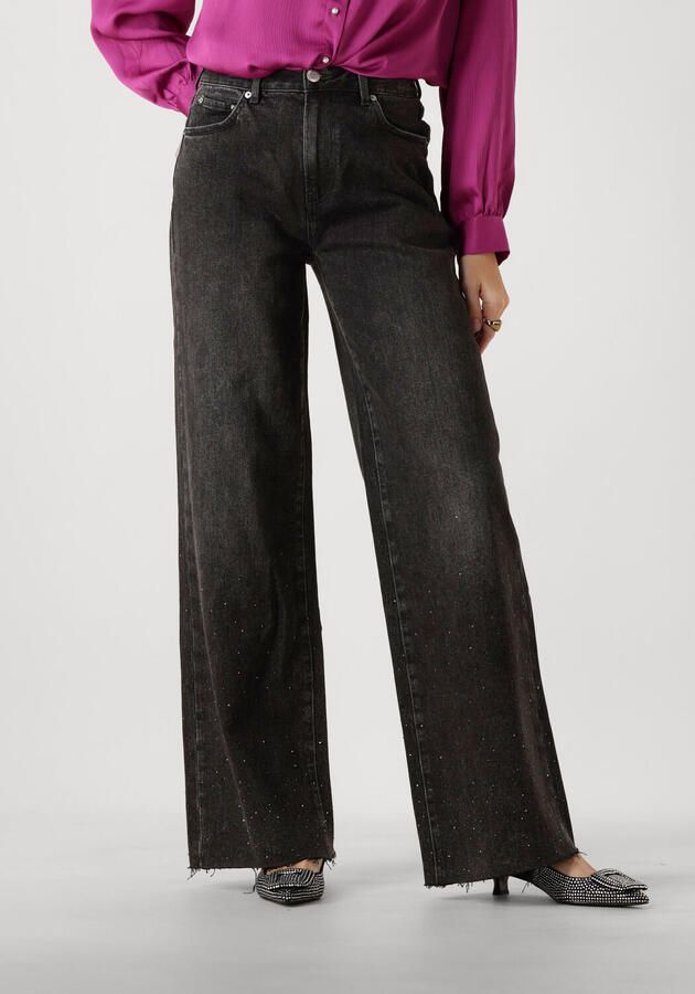 CATWALK JUNKIE Dames Jeans Loose Fit Jeans With Metallic Strass Zwart - Foto 3