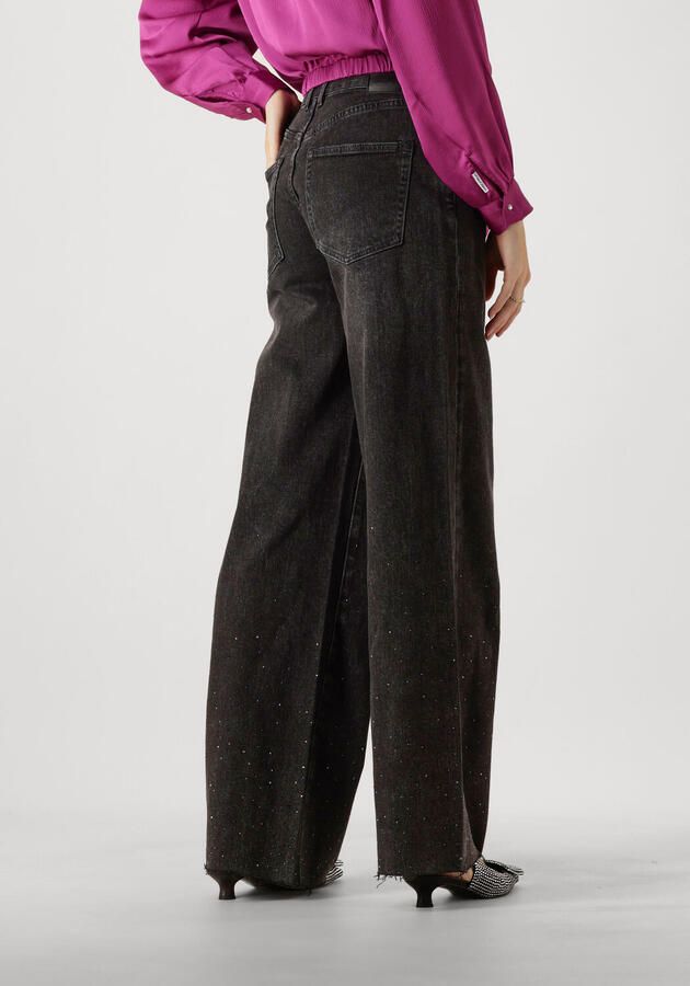 CATWALK JUNKIE Dames Jeans Loose Fit Jeans With Metallic Strass Zwart