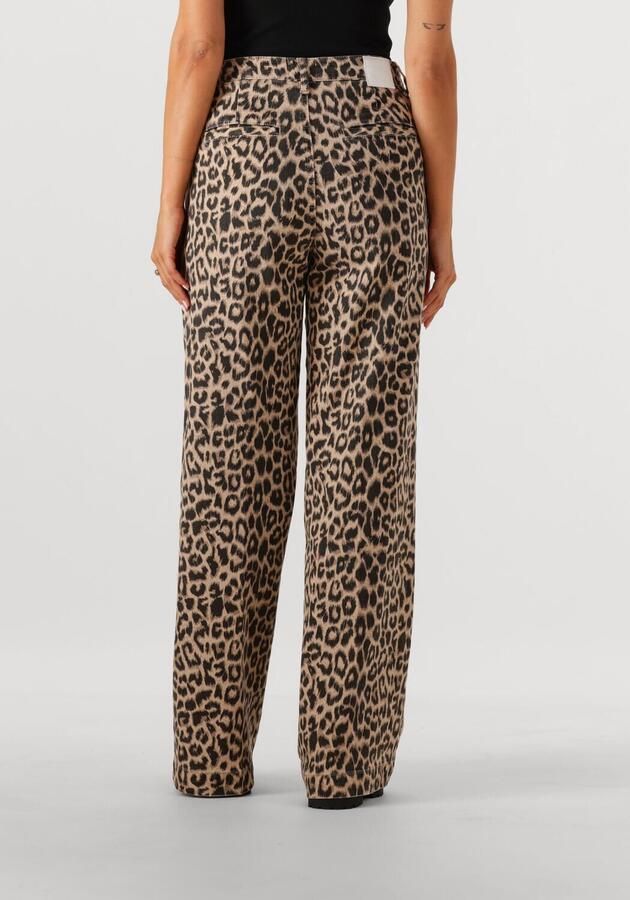 CATWALK JUNKIE Dames Jeans Tailored Leopard Jeans Bruin