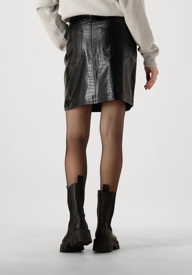 CATWALK JUNKIE Dames Rokken Short Textured Vegan Leather Skirt Zwart - Foto 2