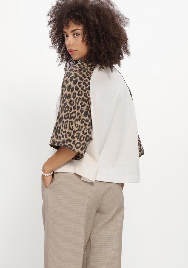 CATWALK JUNKIE Dames Tops & T-shirts Baseball Leopard Tshirt Wit - Foto 3