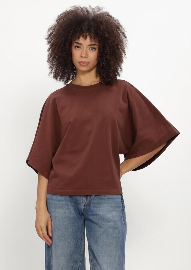 CATWALK JUNKIE Dames Tops & T-shirts Batsleeve Tshirt Bruin