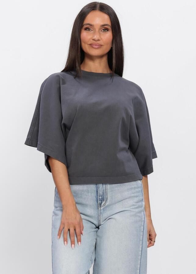 CATWALK JUNKIE Dames Tops & T-shirts Batsleeve Tshirt Donkergrijs