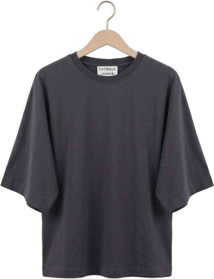 CATWALK JUNKIE Dames Tops & T-shirts Batsleeve Tshirt Donkergrijs - Foto 2