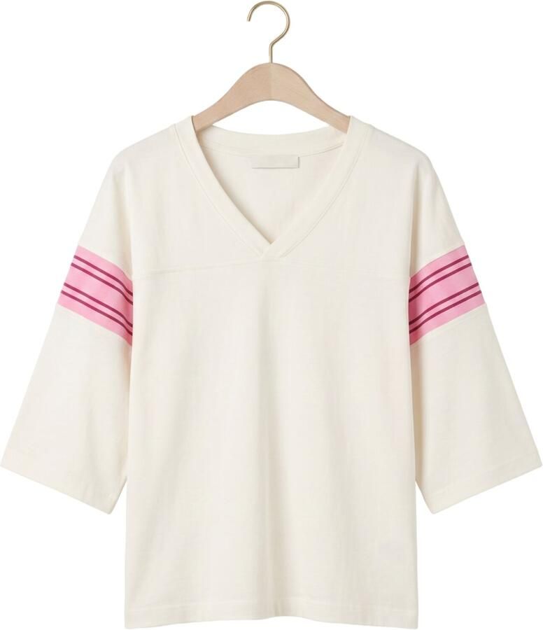 CATWALK JUNKIE Dames Tops & T-shirts Football Graphic T-shirt Wit - Foto 2