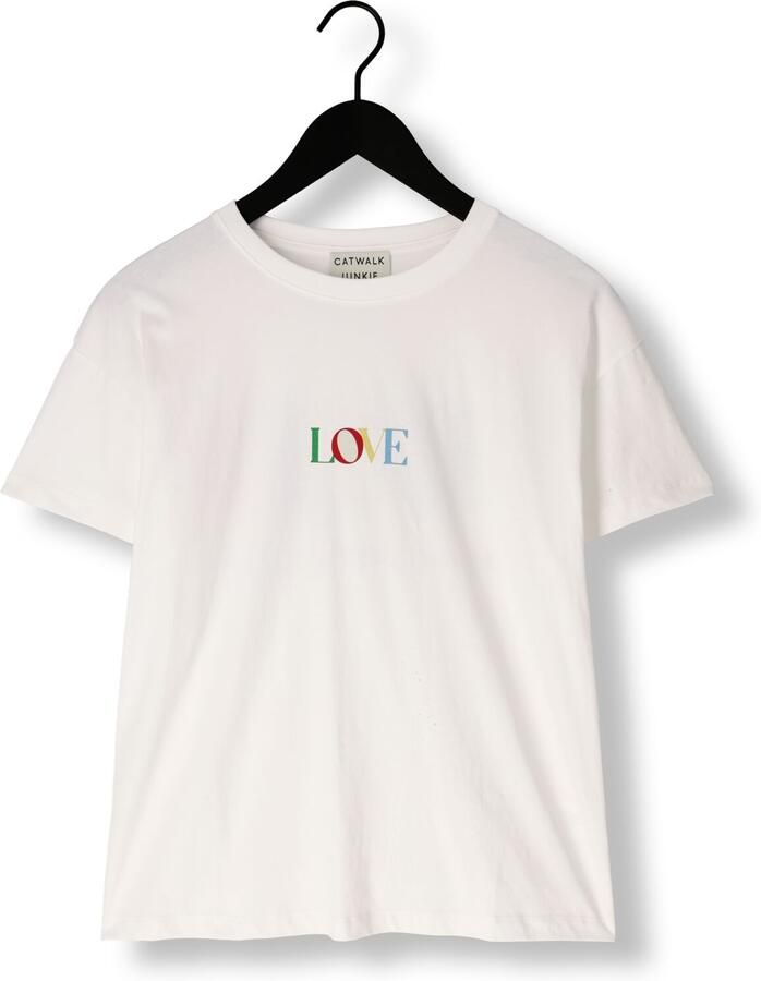 CATWALK JUNKIE Dames Tops & T-shirts Graphic Tshirt Wit