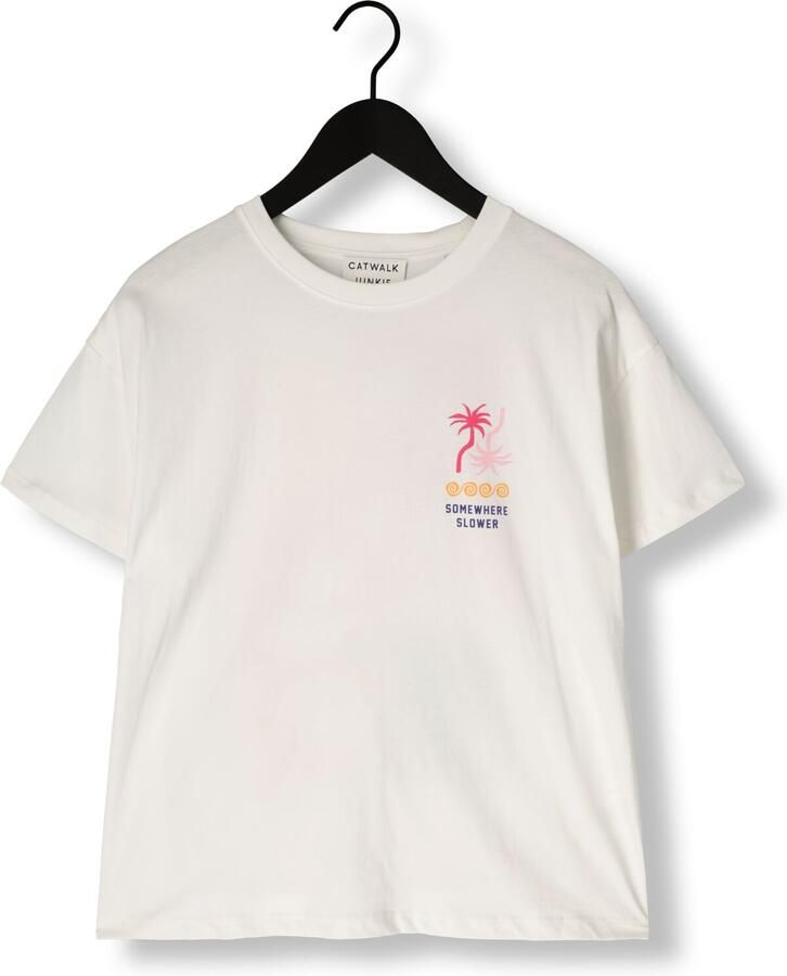 CATWALK JUNKIE Dames Tops & T-shirts Graphic Tshirt Wit