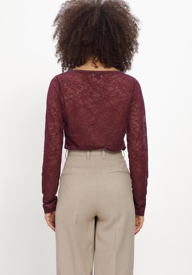 CATWALK JUNKIE Dames Tops & T-shirts Lace Long Sleeve Bordeaux - Foto 2