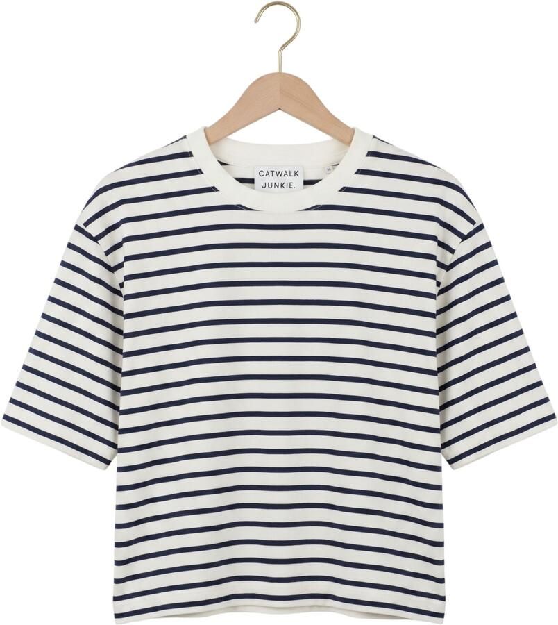 CATWALK JUNKIE Dames Tops & T-shirts Loose Fit Striped Tshirt Wit - Foto 2