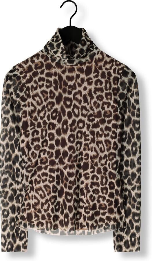 CATWALK JUNKIE Dames Tops & T-shirts Mesh Turtle Neck Leopard Long Sleeve Bruin - Foto 3