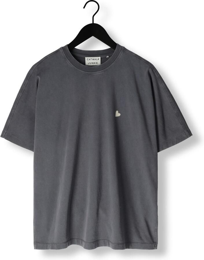 CATWALK JUNKIE Dames Tops & T-shirts Oversized Graphic Tshirt Donkergrijs - Foto 2