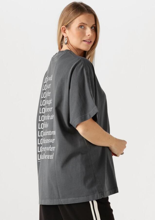 CATWALK JUNKIE Dames Tops & T-shirts Oversized Graphic Tshirt Donkergrijs
