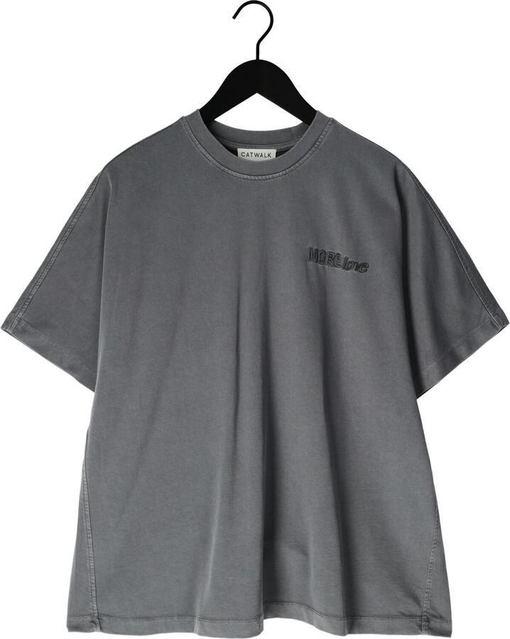 CATWALK JUNKIE Dames Tops & T-shirts Oversized Graphic Tshirt Donkergrijs - Foto 2