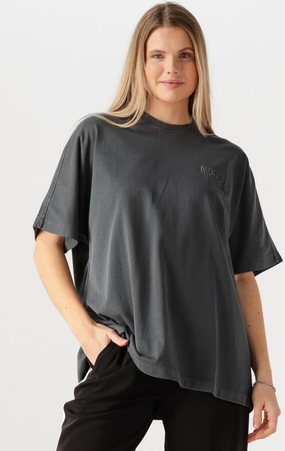 CATWALK JUNKIE Dames Tops & T-shirts Oversized Graphic Tshirt Donkergrijs - Foto 4