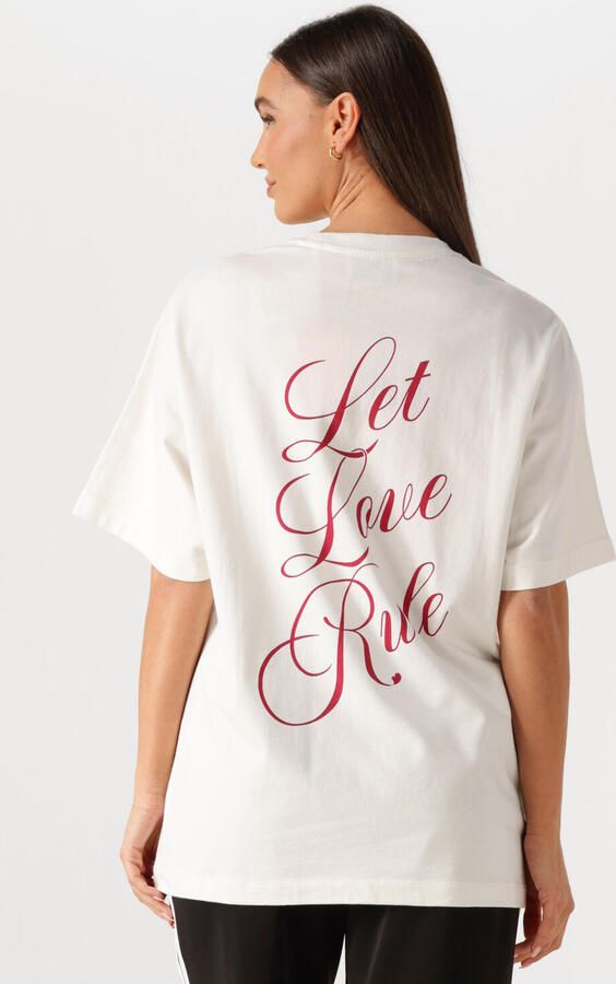 CATWALK JUNKIE Dames Tops & T-shirts Oversized Graphic Tshirt Ecru