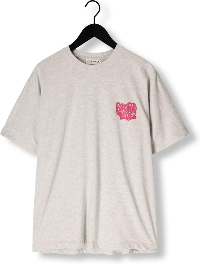 CATWALK JUNKIE Dames Tops & T-shirts Oversized Graphic Tshirt Grijs