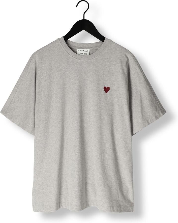 CATWALK JUNKIE Dames Tops & T-shirts Oversized Graphic Tshirt Grijs