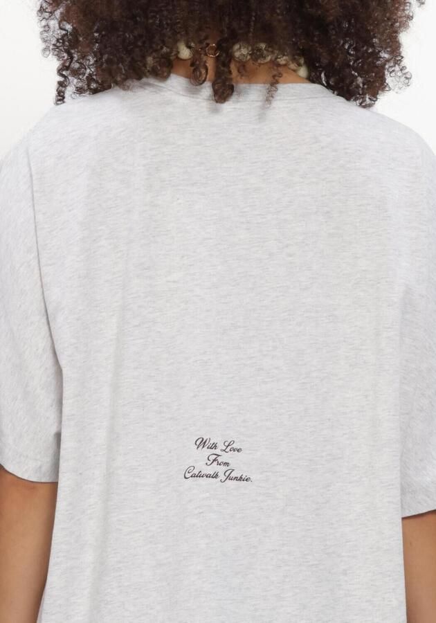 CATWALK JUNKIE Dames Tops & T-shirts Oversized Graphic Tshirt Lichtgrijs - Foto 4