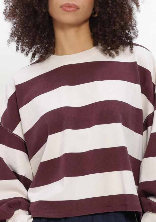 CATWALK JUNKIE Dames Tops & T-shirts Oversized Striped Long Sleeve Bordeaux - Foto 3