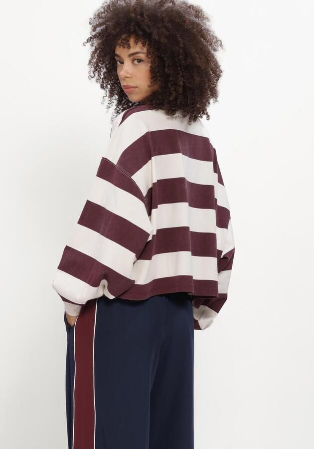 CATWALK JUNKIE Dames Tops & T-shirts Oversized Striped Long Sleeve Bordeaux - Foto 4