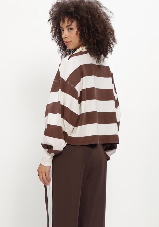 CATWALK JUNKIE Dames Tops & T-shirts Oversized Striped Long Sleeve Bruin - Foto 3