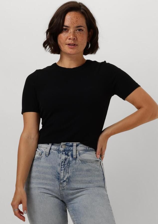 CATWALK JUNKIE Dames Tops & T-shirts Ribbed Tee Zwart - Foto 4