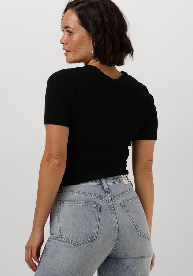 CATWALK JUNKIE Dames Tops & T-shirts Ribbed Tee Zwart - Foto 2