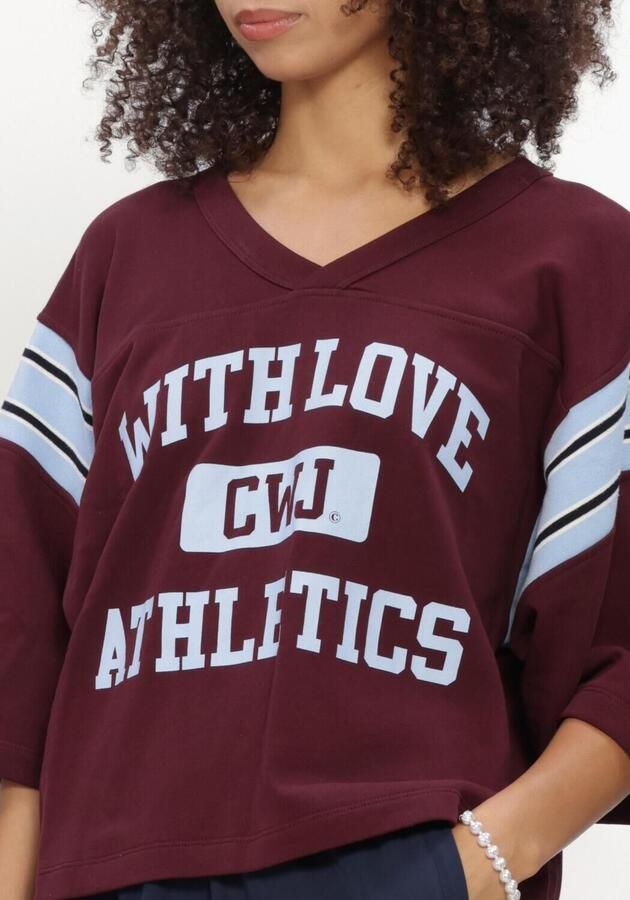 CATWALK JUNKIE Dames Tops & T-shirts Sporty Graphic Short Sleeve Sweater Bordeaux - Foto 4