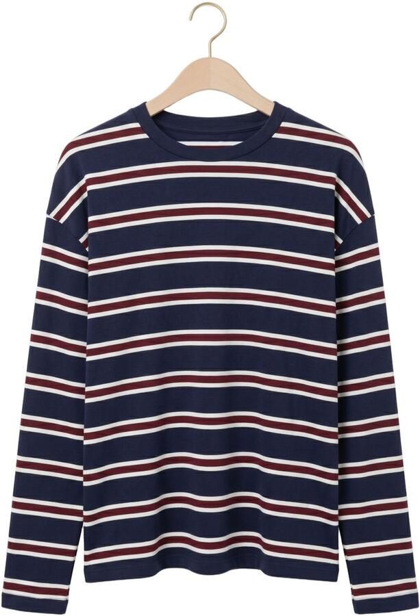 CATWALK JUNKIE Dames Tops & T-shirts Striped Long Sleeve Donkerblauw - Foto 4