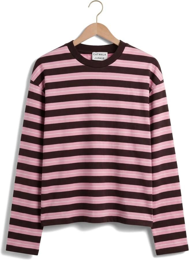 CATWALK JUNKIE Dames Tops & T-shirts Striped Long Sleeve Roze - Foto 2