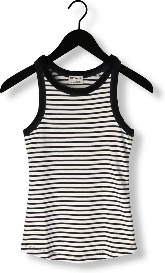 CATWALK JUNKIE Dames Tops & T-shirts Striped Ribbed Singlet Wit - Foto 2