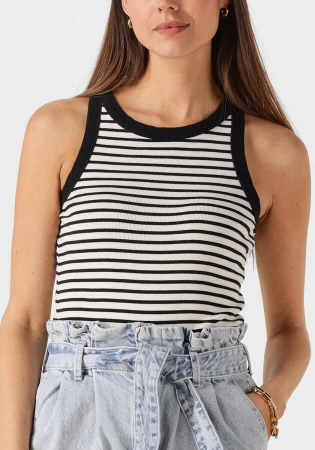 CATWALK JUNKIE Dames Tops & T-shirts Striped Ribbed Singlet Wit