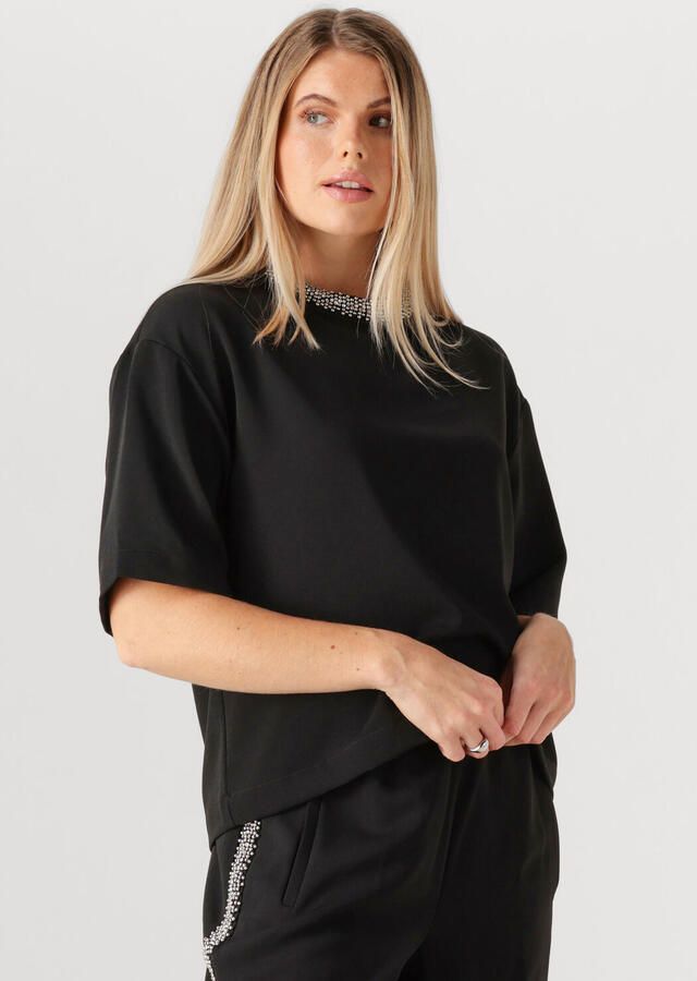 CATWALK JUNKIE Dames Tops & T-shirts Top With Strass Detail Zwart - Foto 4