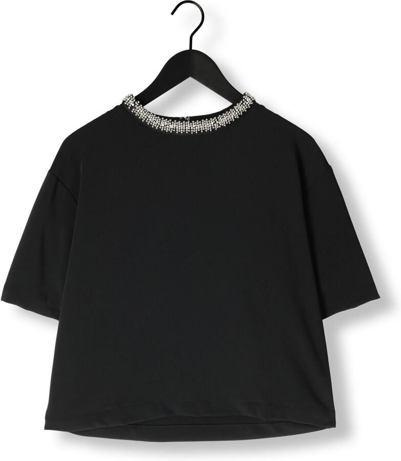 CATWALK JUNKIE Dames Tops & T-shirts Top With Strass Detail Zwart