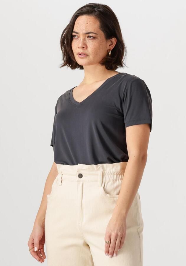 CATWALK JUNKIE Dames Tops & T-shirts Tshirt With Vneck Grijs - Foto 4