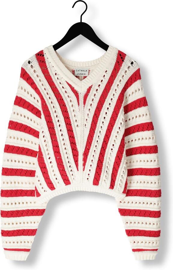 CATWALK JUNKIE Dames Truien & Vesten Ajour Knit Rood - Foto 3