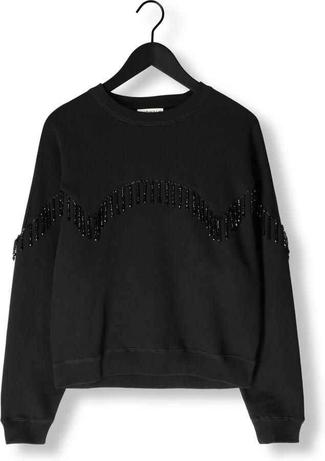 CATWALK JUNKIE Dames Truien & Vesten Beaded Fringed Sweater Zwart