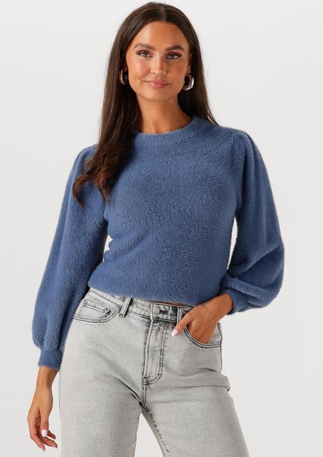 CATWALK JUNKIE Dames Truien & Vesten Fuzzy Puff Sleeve Knit Blauw - Foto 4
