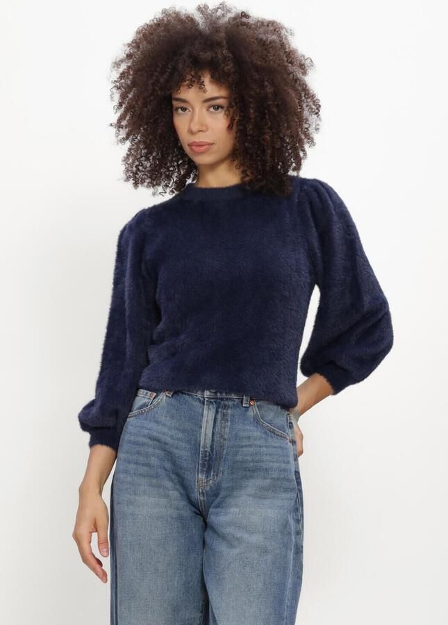 CATWALK JUNKIE Dames Truien & Vesten Fuzzy Puff Sleeve Knit Donkerblauw