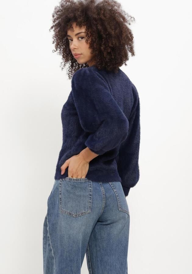CATWALK JUNKIE Dames Truien & Vesten Fuzzy Puff Sleeve Knit Donkerblauw - Foto 4