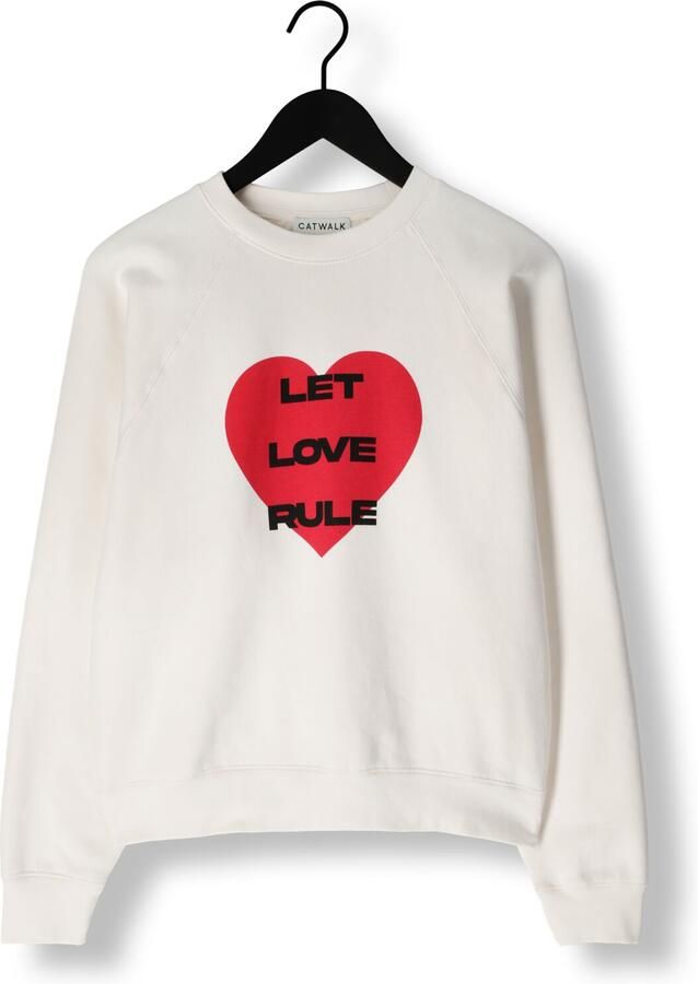 CATWALK JUNKIE Dames Truien & Vesten Graphic Sweater Ecru