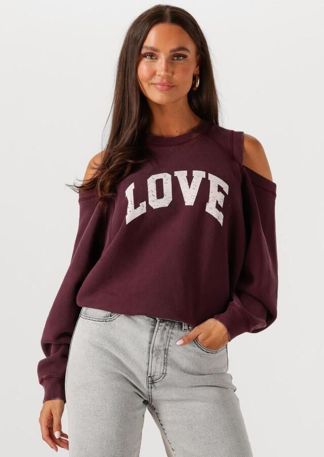 CATWALK JUNKIE Dames Truien & Vesten Graphic Sweater With Cut Out Bordeaux - Foto 4