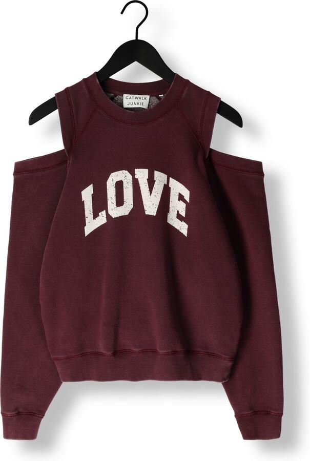 CATWALK JUNKIE Dames Truien & Vesten Graphic Sweater With Cut Out Bordeaux - Foto 3