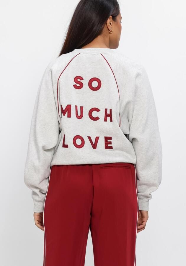 CATWALK JUNKIE Dames Truien & Vesten Graphic Sweater With Piping Lichtgrijs - Foto 4