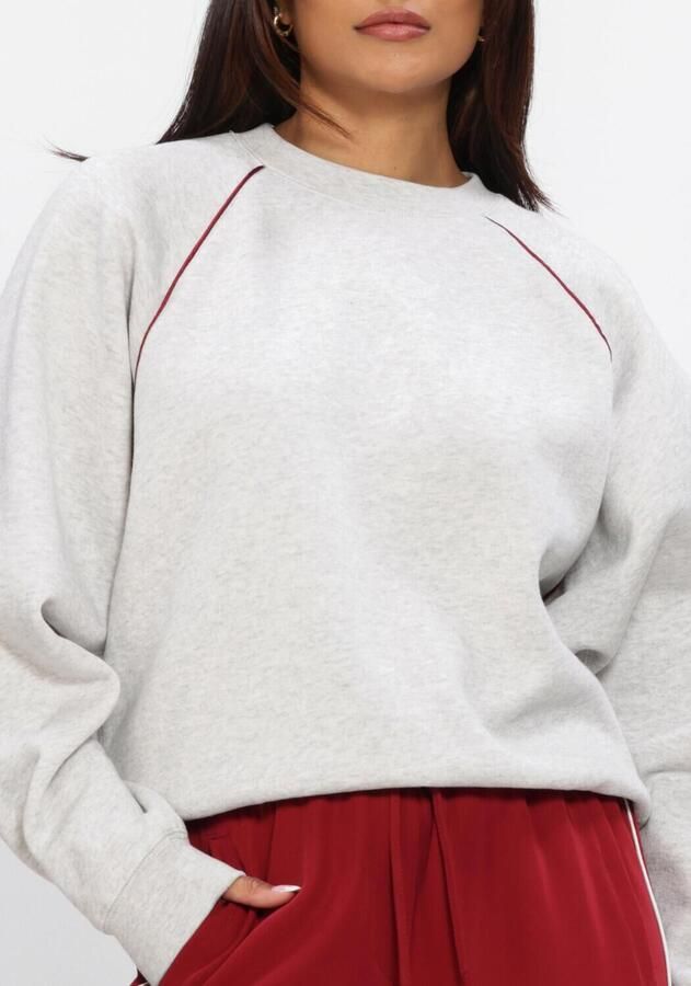 CATWALK JUNKIE Dames Truien & Vesten Graphic Sweater With Piping Lichtgrijs - Foto 3
