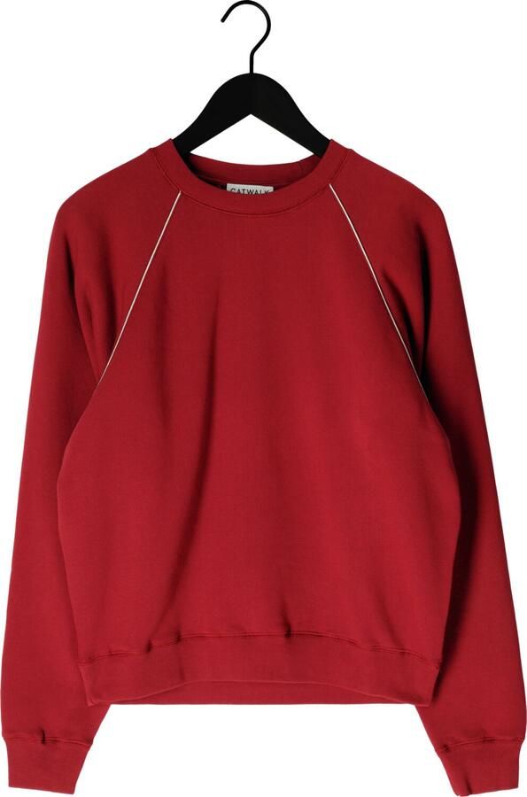 CATWALK JUNKIE Dames Truien & Vesten Graphic Sweater With Piping Rood - Foto 3