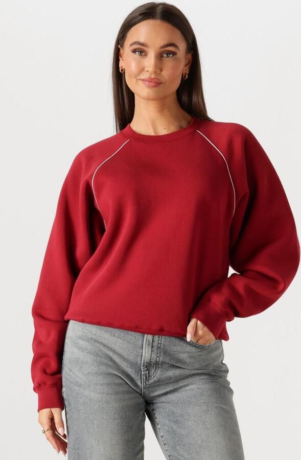 CATWALK JUNKIE Dames Truien & Vesten Graphic Sweater With Piping Rood - Foto 4