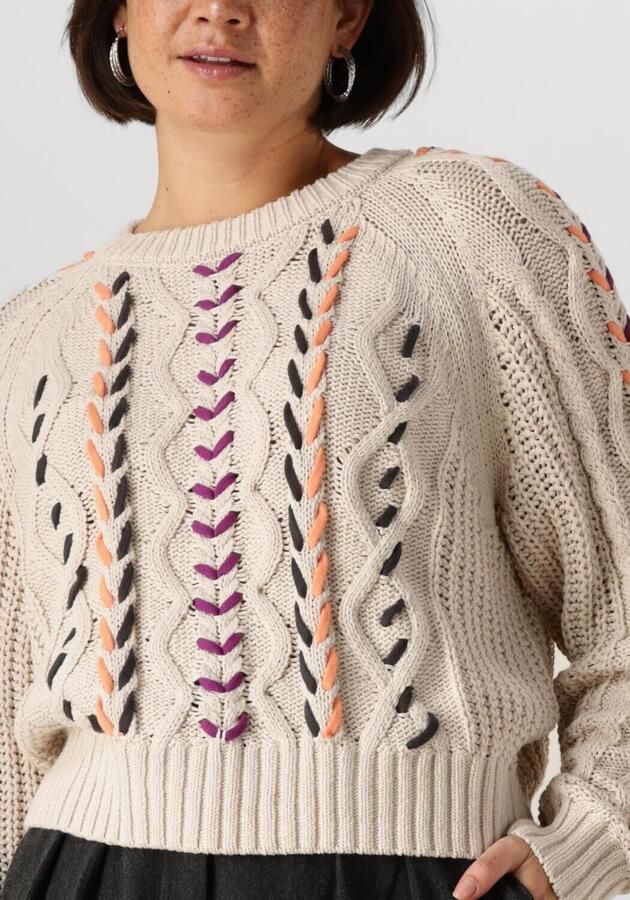 CATWALK JUNKIE Dames Truien & Vesten Multi Color Cable Knit Ecru - Foto 2